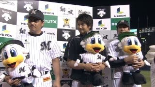 今日のお立ち台は三人！井口、益田、唐川のインタビュー 2013.05.31 M-G