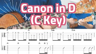 [우쿨렐레 악보] 요한 파헬벨 - Canon in D (C Key) Ukulele 합주 TAB 튜토리얼