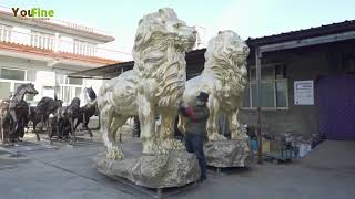Hand Carved Marble Sculpture Metal Sculpture from You Fine Art Sculpture Factory Tour