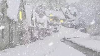 Красивый Снегопад в деревне Звуки природы Зимняя Сказка Видео Падает Снег
