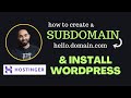 How to Create a Subdomain on Hostinger and Install WordPress?