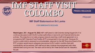 IMF staff to visit Colombo between 24 -31 August