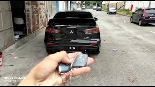 Leon Mitsubishi Lancer PKE fully Keyless smart alarm system Push start button engine auto start