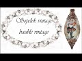 diy zimowy sopelek vintage winter bauble decoupage vintage diy tutorial xmas vintage retro