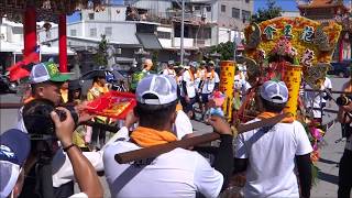 民國107年台東福安宮建廟70週年慶典祈安遶境—台東阿西羅范王會遶境隊伍入台東天后宮參禮參拜