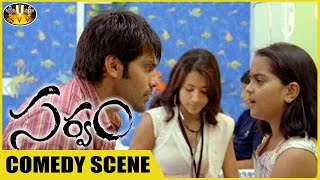 Sarvam Telugu Movie || Back To Back Comedy Scene  || Arya, Trisha