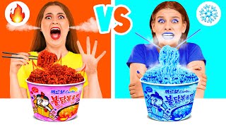 Hot vs Cold Food Challenge by Happy Funny