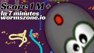 worms zone.io 1 M + score world record slither snake top 01 within 7 minutes #1