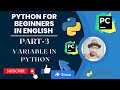 Variables in Python  by @hatcoder  | Python variable  | Python tutorial for beginners