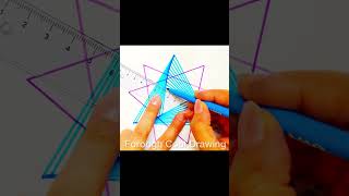 Easy Geometric Pattern 🌈 #shorts #shortvideo #art #drawing #easy #geometric #3dillusiondrawing