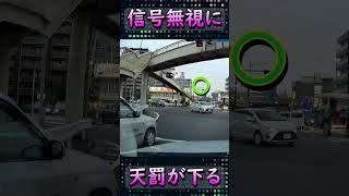 信号無視に天罰が下る　 #ドラレコ #ショート動画 #信号無視