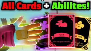 ALL Cards + Their Abilities With NEW Roguelike Glove! | Slap Battles