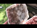 huge rare red quartz geode from missouri