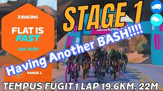 Having another go!!! Zwift Racing Flat is Fast Tempus Fugit1 lap How not to do it!!!!