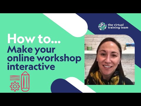 How to make your online workshop interactive