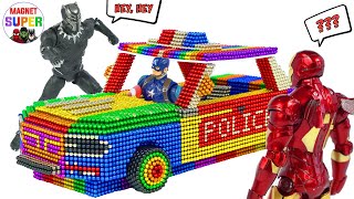 How To Make A Police Car By 65,000 Magnetic Balls For Superhero | Magnet Super