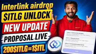 📌INTERLINK AIRDROP●$ITLG RATIODAO PRAPOSAL LIVE🤯200$ITLG=1$ITL TOKEN NEW UPDATE