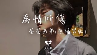 蛋蛋老弟 - 為情所傷(熱播男版)「你說不會在愛情裡犯錯 也說過會永遠的愛我」【動態歌詞】♪