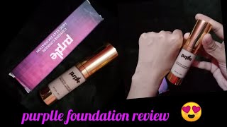 Purplle Caffeine Comrade Long Stay Foundation Review and demo || Nida Raza 😍