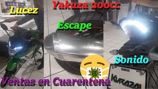 Sonido de Escape y Luces | Motocicleta Kurazai Yakuza 200 | Ventas de motos