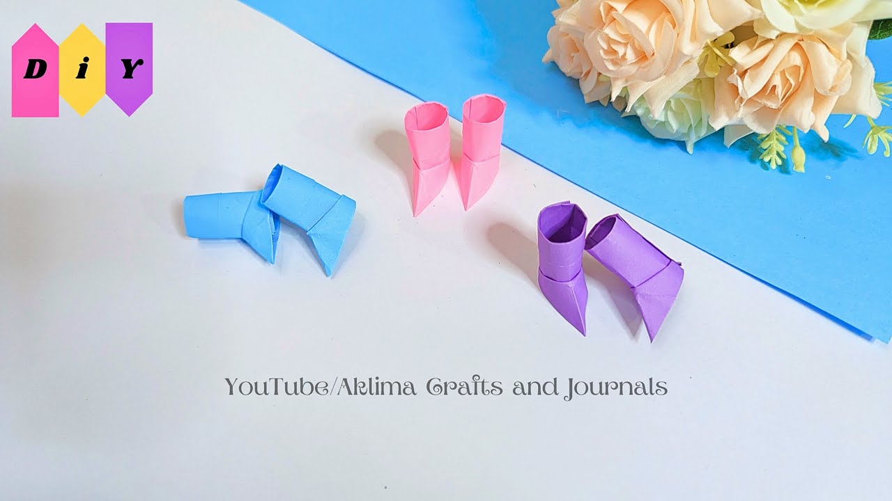 How To Make Diy Origami Mini Paper Rain Boots Origami Paper Shoes