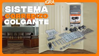 Sistema corredizo colgante  DN 80 PL  para 4 puertas | IGRA