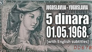 [ENG SUB] Banknote Review: Yugoslavia 5 dinars 1968. Reaper Woman