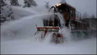 Brocken / Schneeräumung auf der harzer Schmalspurbahn.