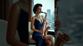 Beautiful AI girl playing Romantic Saxophone  #saxophone #saxophonecover #smoothjazz #emotional