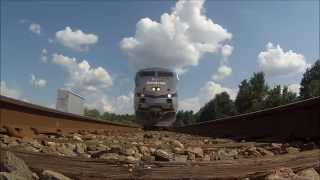 80m.p.h. Amtrak Train Runs Over GoPro