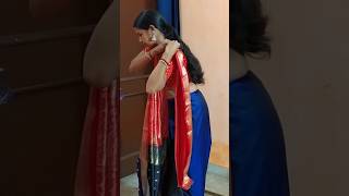 Banarasi saree draping#sareedraping  #banarashisaree #youtubeshorts  #sareelovers 🥰