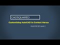 Customise In Context Menus