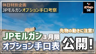 【日経225オプション考察】 2/24 JPモルガン オプション3月限の手口を一挙公開！ さらにGSとJPモルガンの先物の動きと共に考察します！