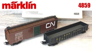 MARKLIN 4859   Alaska Gondola  \u0026 Canadian National Box Car Unboxing \u0026 Model Railway Review Märklin