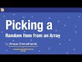 Picking a Random Item from an Array