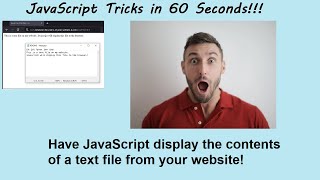 JavaScript Tricks in 60 Seconds - Displaying a Text File on a Web Page