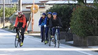 室戸サイクリング　高知市種崎通過　【光の村養護学校土佐自然学園】