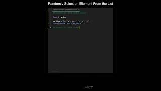 Randomly Select an Element From the List in Python | Python Examples | Python Coding Tutorial