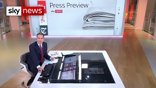 Press Preview: A first look at Sunday's newspaper headlines