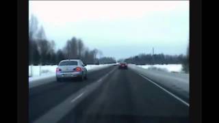 Audi A8 police chase in Estonia [15 February 2013]