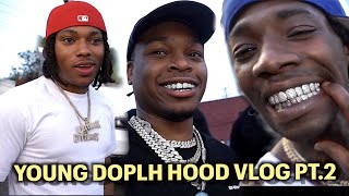 YOUNG DOLPH HOOD FT. KEY GLOCK, KENNY MUNEY & MORE! SOUTH MEMPHIS HOOD VLOG PT 2