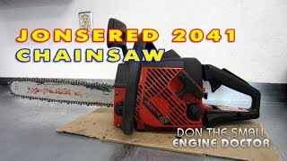 Jonsered 2041 Chainsaw Quick Overview & Test Cut