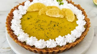 Easy Sweet Lime/Mosambi Pie - eggless