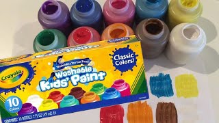 Crayola Washable Kids' Paint 10 Colors Review