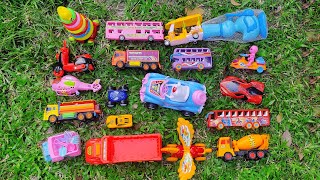 Satisfying Toy Minister Car, Ben 10 Bus, Quad Bike, RAB Car, Dump Truck Hand Driving On the Yard