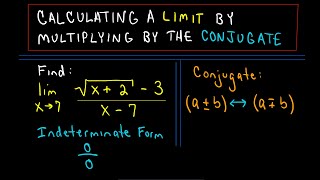 ❖ Calculating a Limit by Multiplying by a Conjugate ❖