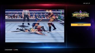 WWE 2K23 FULL MATCH WOMEN´s WRESTLEMANIA 34 SASHA BANKS VS NIKITA LYONS VS IYO S