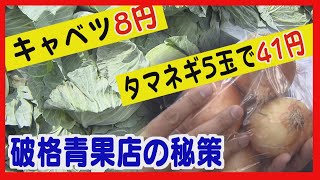 キャベツ８円　タマネギ５玉で４１円　猛暑で野菜不作の北海道　破格青果店の秘策