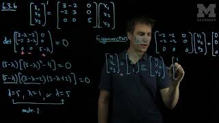 Solving a 3 by 3 System of ODEs Using Eigenvalues