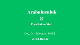 Arabuluculuk-8-Teşkilat ve Sicil-2023